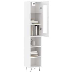 Skříň highboard bílá 34,5 x 34 x 180 cm kompozitní dřevo - obrázek 3