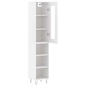 Skříň highboard bílá 34,5 x 34 x 180 cm kompozitní dřevo - obrázek 4