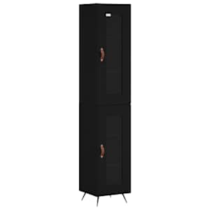 Skříň highboard černá 34,5 x 34 x 180 cm kompozitní dřevo - obrázek 2