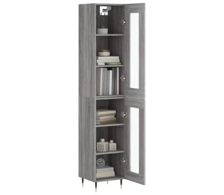 vidaXL Highboard Grey Sonoma 34.5x34x180 cm Engineered Wood