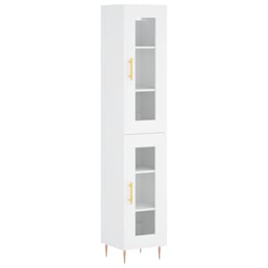 Skříň highboard bílá 34,5 x 34 x 180 cm kompozitní dřevo - obrázek 2
