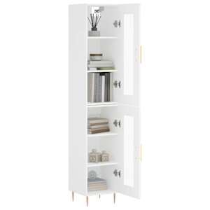Skříň highboard bílá 34,5 x 34 x 180 cm kompozitní dřevo - obrázek 3