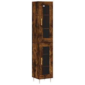 Skříň highboard kouřový dub 34,5 x 34 x 180 cm kompozitní dřevo - obrázek 2