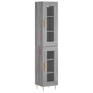 Skříň highboard šedá sonoma 34,5 x 34 x 180 cm kompozitní dřevo - obrázek 2