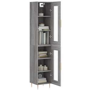 Skříň highboard šedá sonoma 34,5 x 34 x 180 cm kompozitní dřevo - obrázek 3