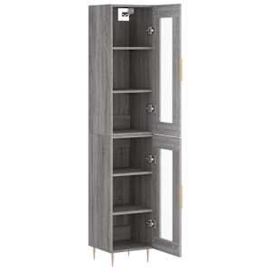 Skříň highboard šedá sonoma 34,5 x 34 x 180 cm kompozitní dřevo - obrázek 4