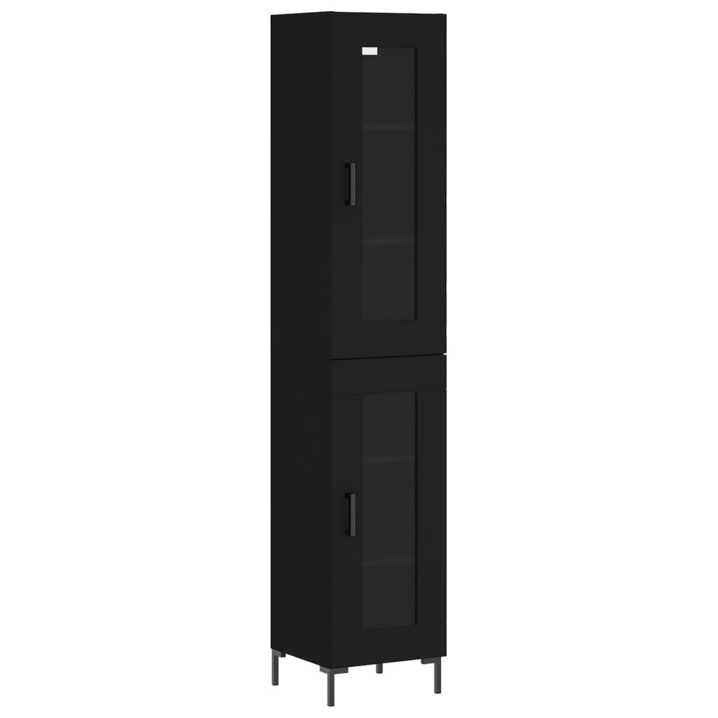 vidaXL Skříň highboard černá 34,5 x 34 x 180 cm kompozitní dřevo