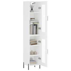 Skříň highboard bílá 34,5 x 34 x 180 cm kompozitní dřevo - obrázek 3