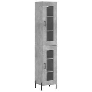 Skříň highboard betonově šedá 34,5x34x180 cm kompozitní dřevo - obrázek 2