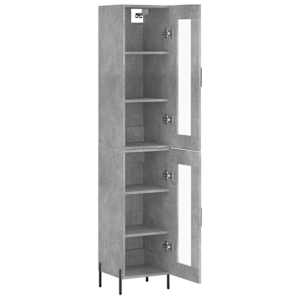 Skříň highboard betonově šedá 34,5x34x180 cm kompozitní dřevo - obrázek 4