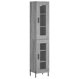 Skříň highboard šedá sonoma 34,5 x 34 x 180 cm kompozitní dřevo - obrázek 2