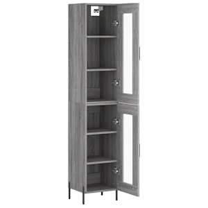 Skříň highboard šedá sonoma 34,5 x 34 x 180 cm kompozitní dřevo - obrázek 4