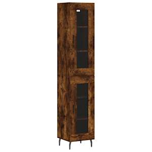 Skříň highboard kouřový dub 34,5 x 34 x 180 cm kompozitní dřevo - obrázek 2