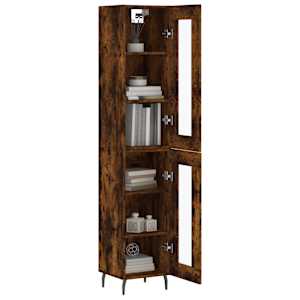 Skříň highboard kouřový dub 34,5 x 34 x 180 cm kompozitní dřevo - obrázek 3