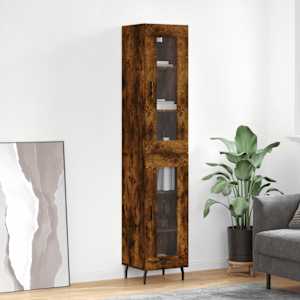 Skříň highboard kouřový dub 34,5 x 34 x 180 cm kompozitní dřevo - obrázek 1