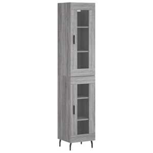 Skříň highboard šedá sonoma 34,5 x 34 x 180 cm kompozitní dřevo - obrázek 2