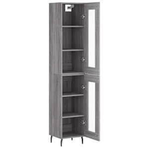 Skříň highboard šedá sonoma 34,5 x 34 x 180 cm kompozitní dřevo - obrázek 4