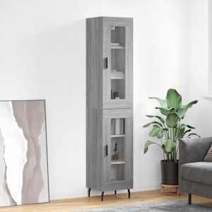 Skříň highboard šedá sonoma 34,5 x 34 x 180 cm kompozitní dřevo - obrázek 1
