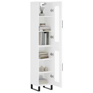 Skříň highboard bílá 34,5 x 34 x 180 cm kompozitní dřevo - obrázek 3