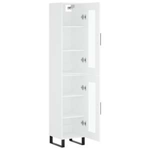 Skříň highboard bílá 34,5 x 34 x 180 cm kompozitní dřevo - obrázek 4