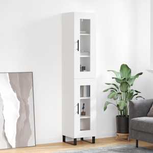 Skříň highboard bílá 34,5 x 34 x 180 cm kompozitní dřevo