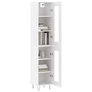 Skříň highboard bílá 34,5 x 34 x 180 cm kompozitní dřevo - obrázek 3