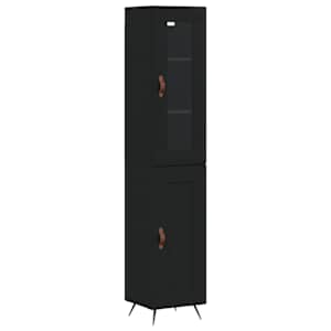 Skříň highboard černá 34,5 x 34 x 180 cm kompozitní dřevo - obrázek 2