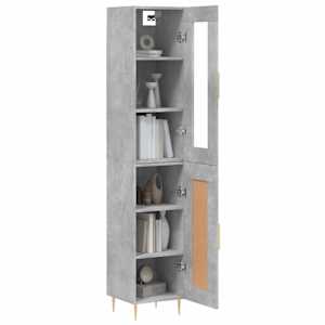 Skříň highboard betonově šedá 34,5x34x180 cm kompozitní dřevo - obrázek 3