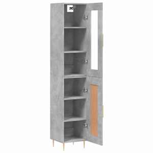 Skříň highboard betonově šedá 34,5x34x180 cm kompozitní dřevo - obrázek 4