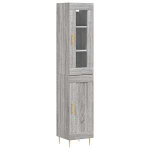 Skříň highboard šedá sonoma 34,5 x 34 x 180 cm kompozitní dřevo - obrázek 2