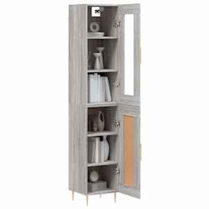 Skříň highboard šedá sonoma 34,5 x 34 x 180 cm kompozitní dřevo - obrázek 3