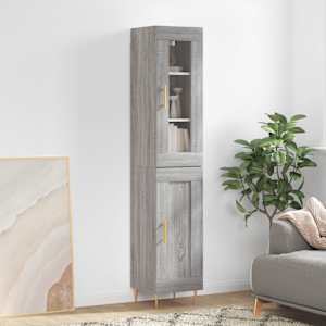 Skříň highboard šedá sonoma 34,5 x 34 x 180 cm kompozitní dřevo - obrázek 1