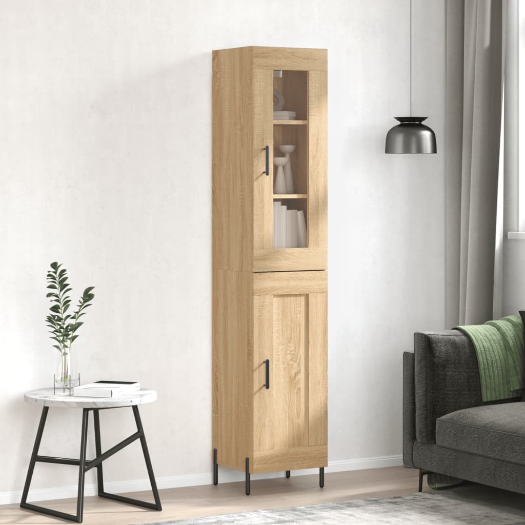 Highboard Sonoma-Eiche 34,5x34x180 cm Holzwerkstoff