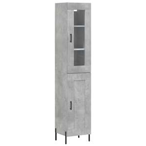 Skříň highboard betonově šedá 34,5x34x180 cm kompozitní dřevo - obrázek 2