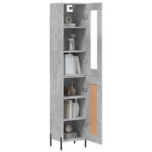 Skříň highboard betonově šedá 34,5x34x180 cm kompozitní dřevo - obrázek 3