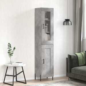Skříň highboard betonově šedá 34,5x34x180 cm kompozitní dřevo - obrázek 1