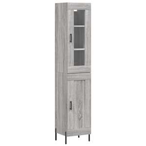 Skříň highboard šedá sonoma 34,5 x 34 x 180 cm kompozitní dřevo - obrázek 2