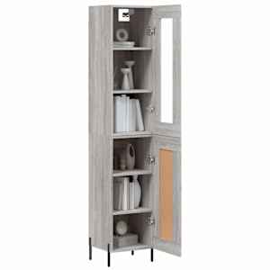 Skříň highboard šedá sonoma 34,5 x 34 x 180 cm kompozitní dřevo - obrázek 3