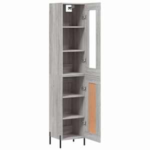 Skříň highboard šedá sonoma 34,5 x 34 x 180 cm kompozitní dřevo - obrázek 4