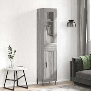 Skříň highboard šedá sonoma 34,5 x 34 x 180 cm kompozitní dřevo - obrázek 1