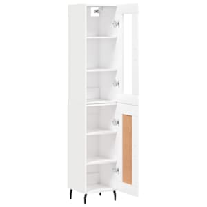 Skříň highboard bílá 34,5 x 34 x 180 cm kompozitní dřevo - obrázek 4