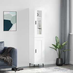 Skříň highboard bílá 34,5 x 34 x 180 cm kompozitní dřevo - obrázek 1