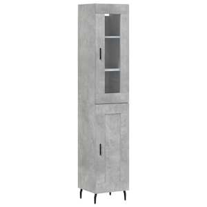 Skříň highboard betonově šedá 34,5x34x180 cm kompozitní dřevo - obrázek 2