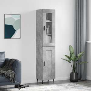 Skříň highboard betonově šedá 34,5x34x180 cm kompozitní dřevo - obrázek 1