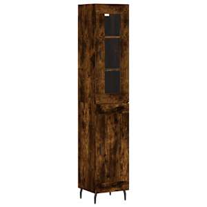 Skříň highboard kouřový dub 34,5 x 34 x 180 cm kompozitní dřevo - obrázek 2