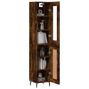 Skříň highboard kouřový dub 34,5 x 34 x 180 cm kompozitní dřevo - obrázek 3