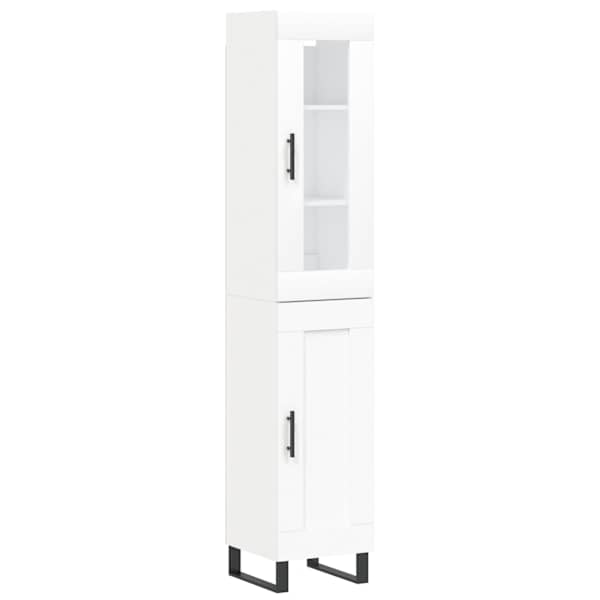 vidaXL k&otilde;rge kapp, valge , 34,5x34x180 cm, tehispuit