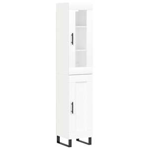 Skříň highboard bílá 34,5 x 34 x 180 cm kompozitní dřevo - obrázek 2