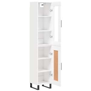 Skříň highboard bílá 34,5 x 34 x 180 cm kompozitní dřevo - obrázek 4