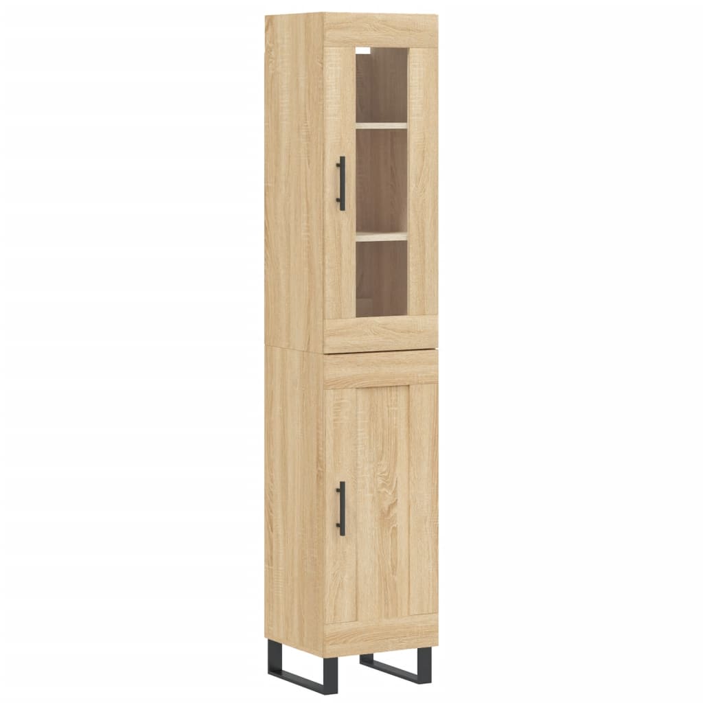 vidaXL Skříň highboard dub sonoma 34,5 x 34 x 180 cm kompozitní dřevo